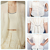 4Pcs Round Glass Pearl & Alloy Cardigan Clips HJEW-GA00087-5