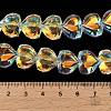 Electroplate Transparent Glass Beads Strands X-EGLA-B012-AB01-5