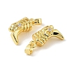 Brass Micro Pave Clear Cubic Zirconia Pendants KK-A290-02G-2