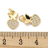 Brass Micro Pave Clear Cubic Zirconia Charms KK-Z044-22G-3