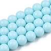 Opaque Solid Color Glass Beads Strands GLAA-T032-P6mm-10-1