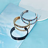 Unicraftale 3Pcs 3 Color 304 Stainless Steel Grooved Bangles FIND-UN0002-09-2