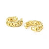 Rack Plating Brass Oval Cuff Earrings with Cubic Zirconia EJEW-D069-08G-2