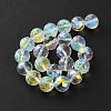 Transparent Electroplate Glass Beads Strands EGLA-N002-34G-H01-2
