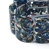 Dyed Natural Imperial Jasper & Synthetic Opal Stretch Bracelets BJEW-G702-01D-3