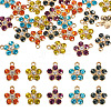 25Pcs 5 Colors Alloy with Rhinestone Pendants FIND-TA0009-29-2