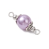 8Pcs 8 Colors Imitation Pearl Acrylic Round Links PALLOY-JF04220-01-4