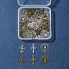 60Pcs 6 Styles Tibetan Style Alloy Pendants TIBEP-FS0001-24-7