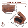 Portable Walnut Wooden Couple Ring Boxes OBOX-WH0015-03-2