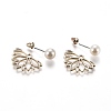 Alloy Stud Earrings LS-EJEW-H107-01G-2