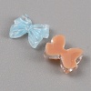 Bowknot Resin Cabochons MRMJ-WH0008-25-2