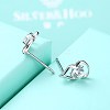 Exquisite 925 Sterling Silver Cubic Zirconia Stud Earrings EJEW-BB20112-6