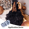 Polyester Heart Pattern Mesh Fabric SENE-WH0003-46-6