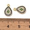 Brass Micro Pave Cubic Zirconia Pendants KK-S391-06G-3