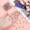 100Pcs 316L Surgical Stainless Steel Hoop Earring Findings STAS-SC0008-52-3