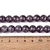 Transparent Half Spray Painted Glass Beads Strands GLAA-Q110-02A-10-4