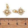 SHEGRACE Brass Micro Pave Cubic Zirconia Charms XGRQ3P426-596G-3
