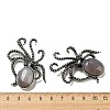 Natural Grey Agate Octopus Brooch G-Z050-01C-3