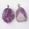 Natural Amethyst Pendants G-G884-A04-1