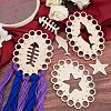 CHGCRAFT 3Pcs 3 Patterns Wood Embroidery Thread Plate FIND-CA0002-54-4