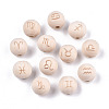 Unfinished Natural Wood European Beads WOOD-S045-142A-2