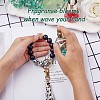 Silicone Key Ring Bracelet Personalized Wristlet Keychain Beaded Keychain with Tassel Bohemian Wrist Keychain for Women Girls JX288E-4