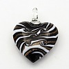 Perfect Valentines Gift Idea for Her Mixed Color Handmade Lampwork Heart Pendants LAMP-MSMC003-18-3