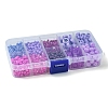 DIY Flat Round & Heart Acrylic & Glass Seed Beads Jewelry Making Findings Kits DIY-FS0006-43D-5
