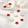 12Pcs 2 Colors Alloy Flower Connector Charms FIND-LP0007-89-1