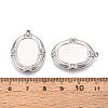 304 Stainless Steel Pendant Cabochon Settings STAS-T067-17P-3