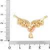 Brass Pave Clear Cubic Zirconia Pendants CU-CBA2C2D-04G-05-3