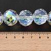Transparent Electroplate Glass Beads Strands EGLA-N002-34H-H01-4