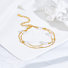 1Pc Brass Multi-strand Bracelets BJEW-LP0015-16-3
