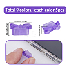 45Pcs 9 Colors PVC Mobile Anti-Dust Plugs AJEW-SC0031-66-2