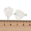 Natural Shell Heart Connector Charms X1-STAS-D378-25P-3