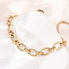 8MM 304 Stainless Oval Link Chain Bracelets SA-CBA725A-27G-2