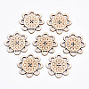 5-Hole Undyed Natural Wooden Buttons WOOD-S058-054-1