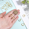 6 Pairs Brass Micro Pave Clear Cubic Zirconia Hoop Earring Findings KK-BBC0027-48A-3