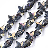 Electroplate Glass Beads Strands EGLA-N002-05D-1