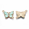 Eco-Friendly Alloy Micro Pave Clear Cubic Zirconia Links Connectors LS-ENAM-Q437-058B-NR-2