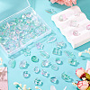64Pcs Gradient Color Transparent Glass Beads GLAA-TA0003-48E-5