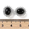 Natural Obsidian Sew on Rhinestone KK-P283-02A-P-3