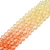 Gradient Color Baking Painted Glass Bead Strands DGLA-A039-T6mm-A014-4