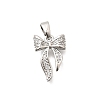 Brass Clear Cubic Zirconia Pendants KK-B187-05P-1