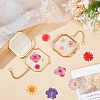Octagon Brass Glass Hanging Photo Frame AJEW-WH0270-555B-4