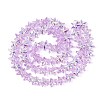 Electroplate Transparent Glass Beads Strands EGLA-Q136-01A-12-2