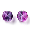 Two Tone Transparent Spray Painted Acrylic Beads ACRP-TD002-03-2