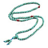 4-Loop Wrap Buddha Meditation Yellow Jade Beaded Bracelets BJEW-R040-6mm-11-2