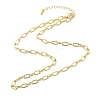 Brass Paperclip Chain Necklaces X-NJEW-A042-03G-2