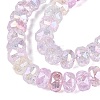 Electroplate Transparent Crackle Glass Beads Strands EGLA-Q135-01A-B01-3